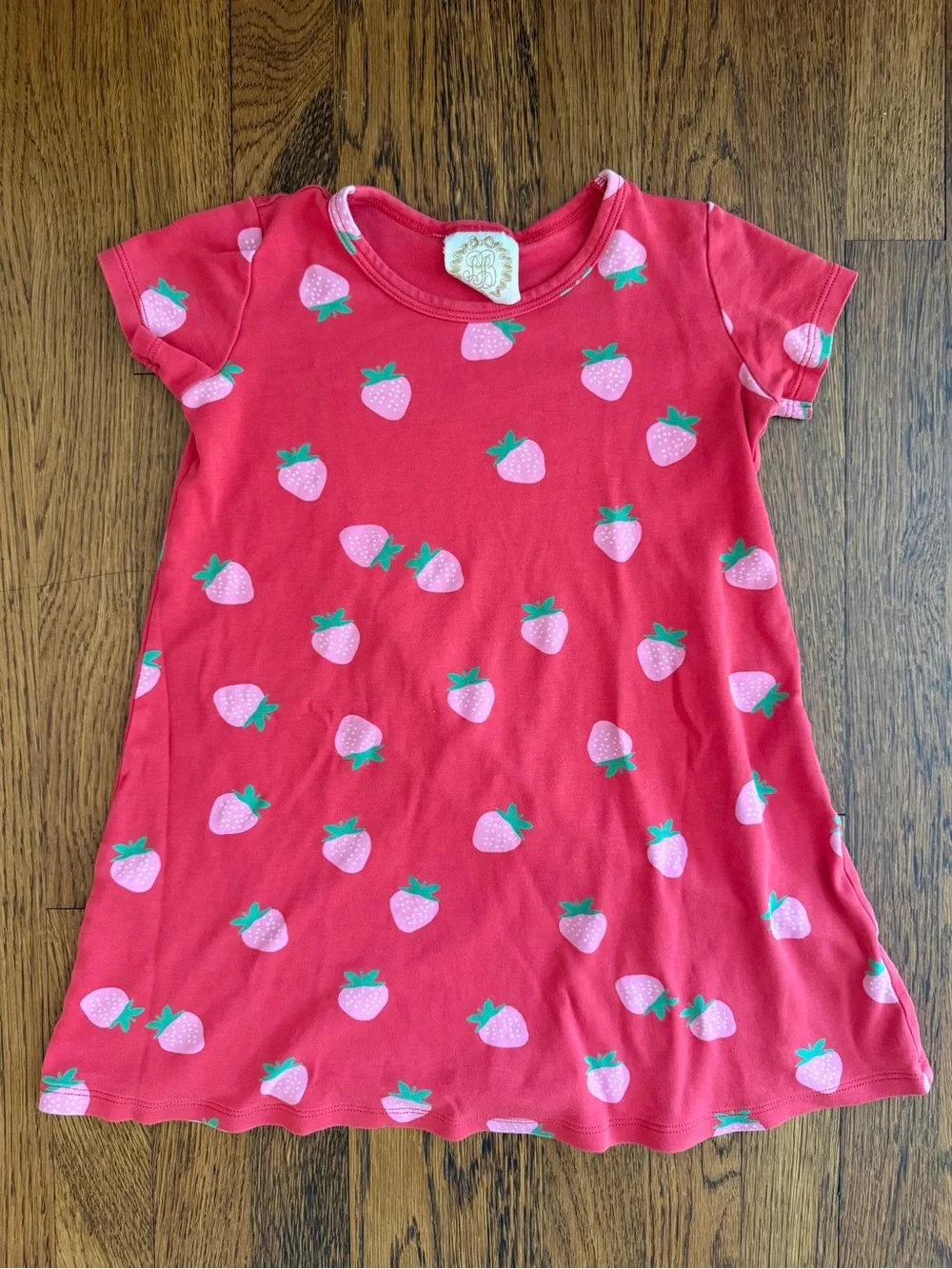 Set/2 Beaufort Bonnet Co Play Dresses - Red Strawberry & Pastel Stripes 7